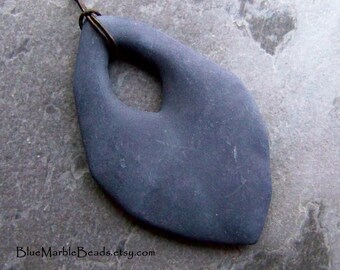 Rock Pendant, Matte Beads, Organic Bead, Earthy Bead, Lucite Bead, Vintage Bead, Lucite Bead, Unique Pendant, 2 Beads