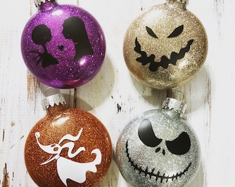 Nightmare Before Christmas Jack Skellington Sally Christmas Tree Ornaments