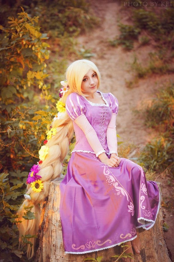 Rapunzel Cosplay Costume Adult Disney Princess The Tangled