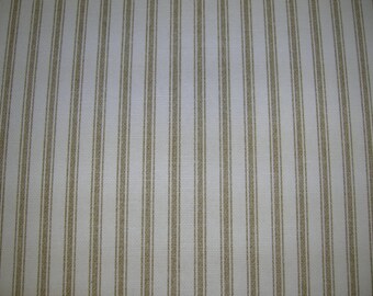 Tan Stripe Shower Curtain Made in USA