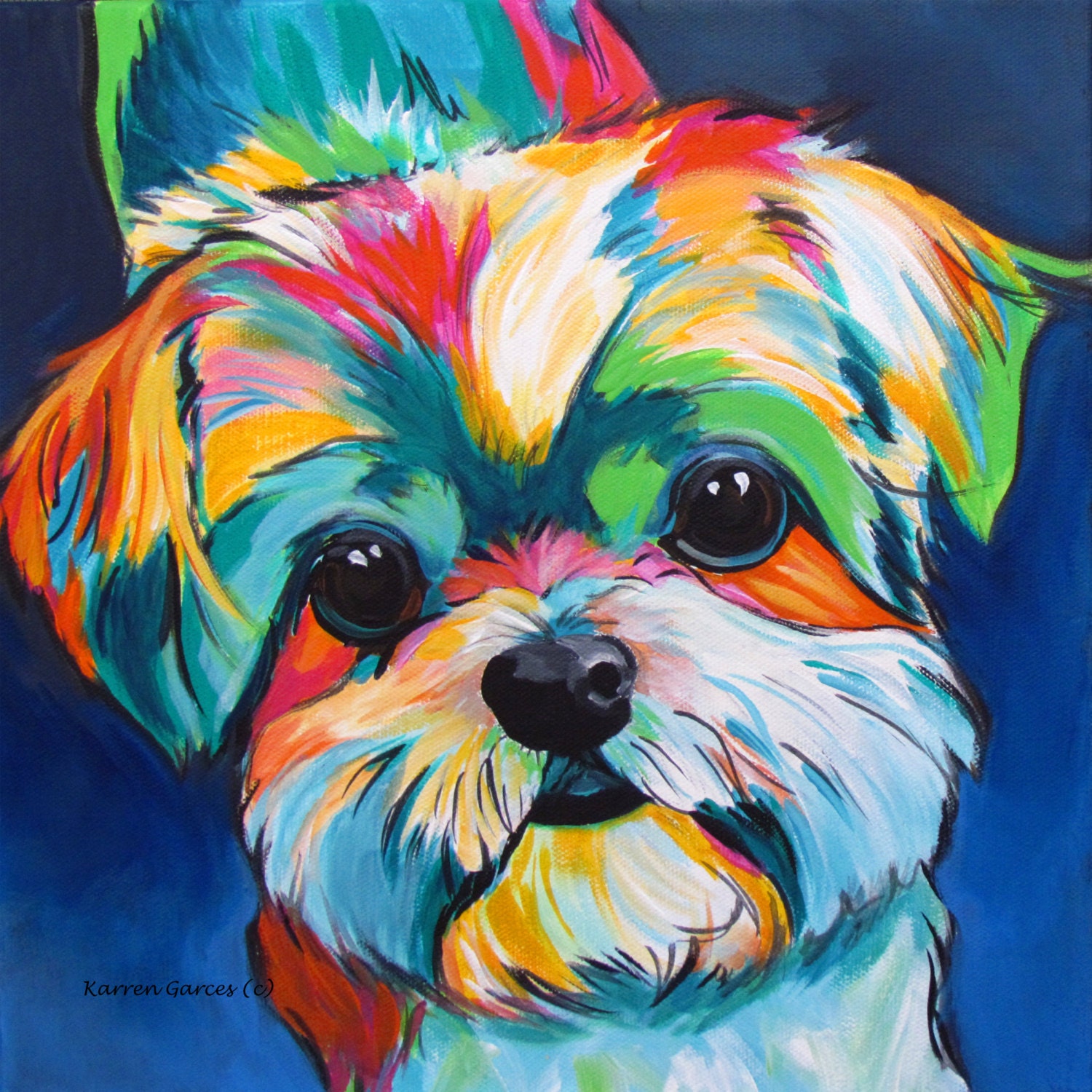 Shih Tzu Art Dog Art Shih Tzu Lovers Dog Lovers Gifts   Il Fullxfull.898792590 Cgzk 