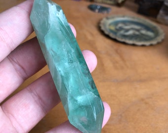 Double Terminated Fluorite Point