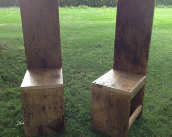 Barnwood Highback Chairs (Set of 2)
