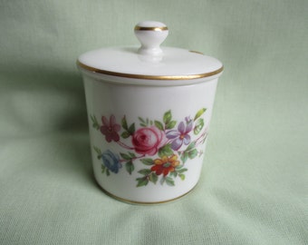 Minton / Marlow pattern / Bone china / Made in England / Floral decoration / Mustard pot