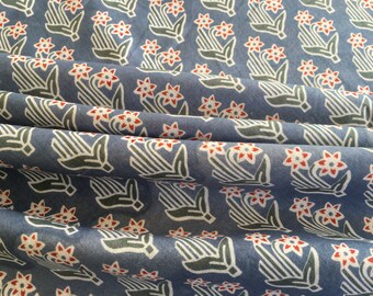 Grey Fabric, Soft Fabric, Voile Cotton, Printed Fabric, Indian Fabric, Fabric Sold By Yard, Hand Printed Fabric, Dress Fabric