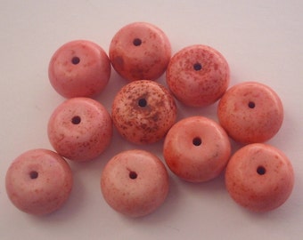 12 x 8 mm pink howlite 10 beads.