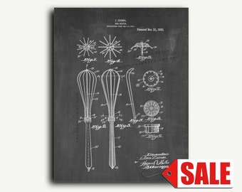 Patent Print - Egg Beater Patent Wall Art Poster Print