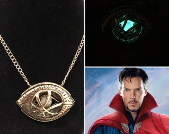 Doctor Strange Necklace, eye of agamotto amulet necklace, perfect gift for any doctor strange fan, doctor strange costume