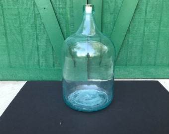 Antique Water Jug, Dated 1928 on the Bottom of Bottle, Demijohn bottle