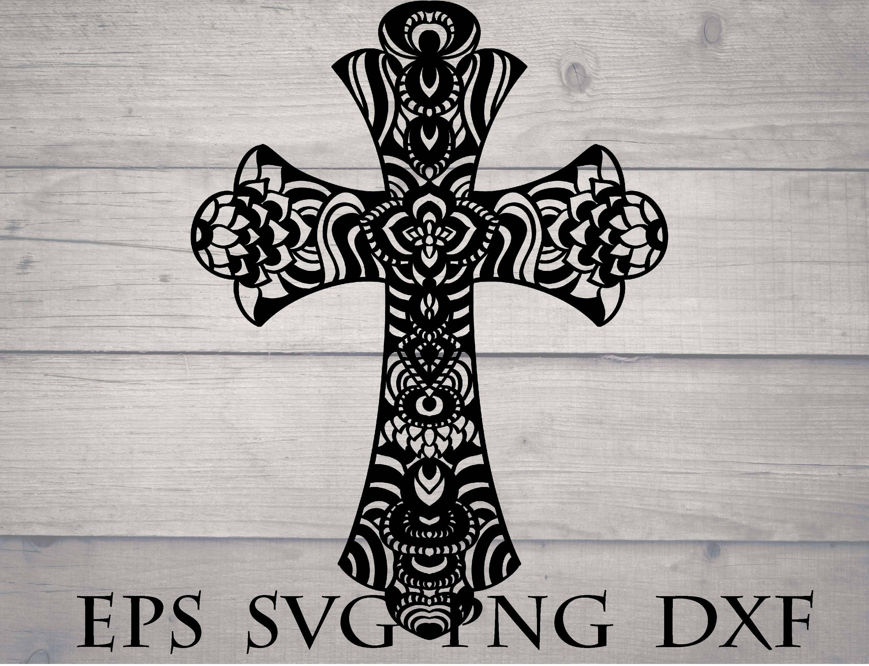 Free Free 225 Cricut Mandala Cross SVG PNG EPS DXF File