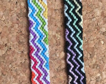 Rainbow Zigzag Friendship Bracelets