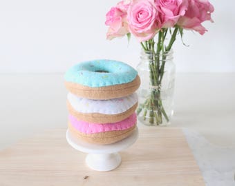 Felt Doughnut - Felt Play Food - Felt Play Doughnut - Felt Food - Pretend Doughnut - Pretend Food - Play Food - Felt Donut - Pink Doughnut