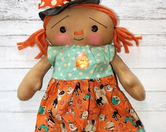 Halloween Witchie Annie - Primitive Raggedy Ann Doll
