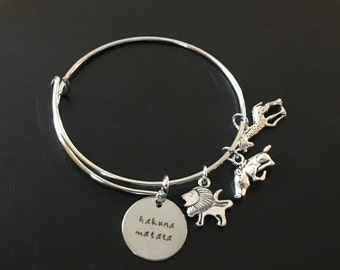 Lion King Inspired Bracelet, Lion King Bangle Bracelet, Lion King Bangle, Lion King Charm Bracelet, Disney Movie Inspired Bracelet
