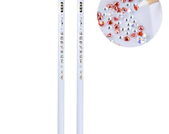 2pcs Easily Picking Up Rhinestone Picker Wax Pen Nail Dotting Tools Nail Tools