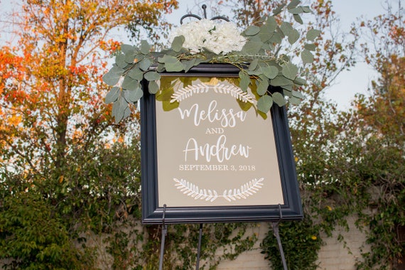 Gold Mirror Sign Gold Wedding Welcome Sign Mirror Welcome