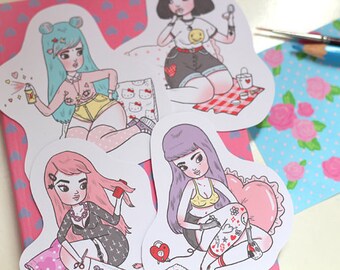 Bedroom Series - 4 Pack of stickers