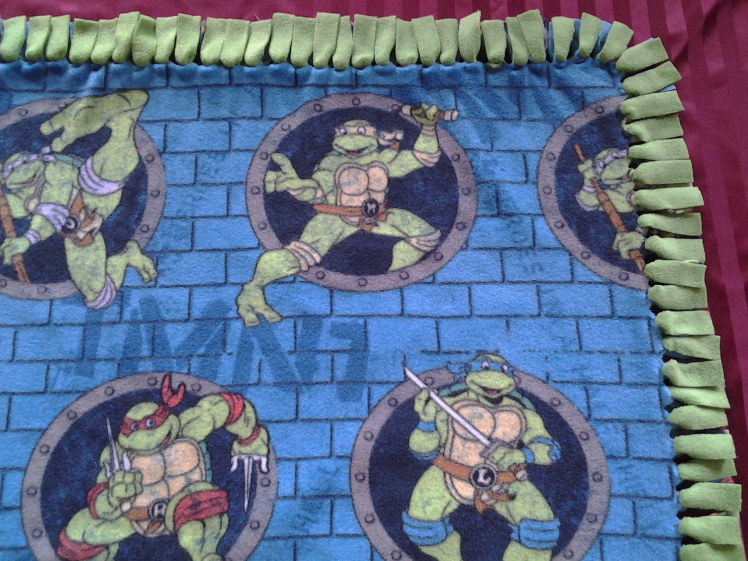Ninja Turtles Fleece Blanket using TPSH themed Ninja Turtle