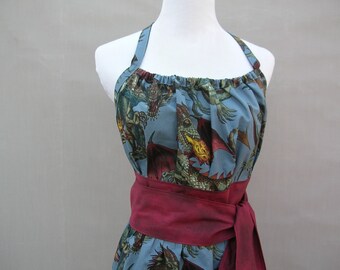 Ladies Apron in Alexander Henry Tale of the Dragon fabric