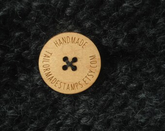 Engraved Wooden Buttons, Custom Wooden Buttons, Personalized Buttons, 10 Custom Buttons