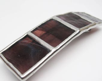 Grape Jelly - Large Stained Glass French Barrette