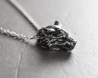 Wolf Jewelry Wolf necklace Werewolf pendant Werewolf jewelry Animal jewelry Wolf totem Viking wolf Men's gift Wolf head Wolves Bad wolf
