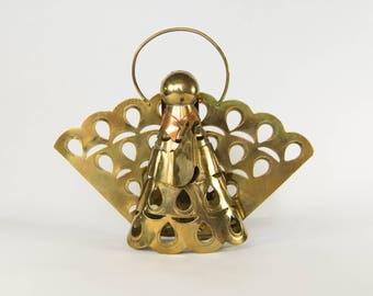 Vintage Brass & Copper Angel Tree Topper