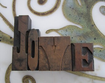 LOVE Letterpress Wood Type Printers Blocks