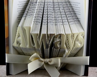 Birthday Gift For Her, Folded Book Art Sculpture Girlfriend Gift, Origami Book Gift For Her, Custom Folded Book Birthday Gift, Birthday Gift