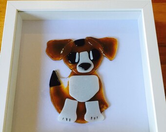 Fused Glass Beagle Dog
