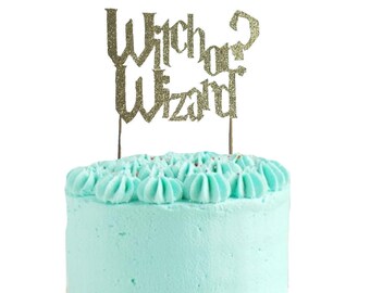 Gender Reveal, Harry Potter cake topper Gender Reveal Topper Witch or Wizard toppers potter gender reveal
