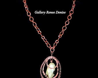 Copper Southwestern Necklace Crystal Stone Bead Cowgirl Necklace SWN148