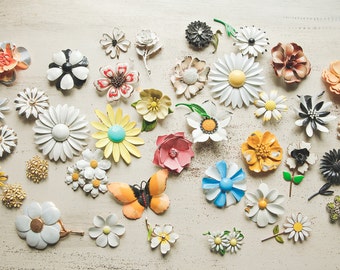 35 Hand Painted Brooches