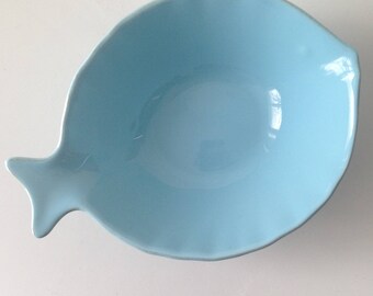 Blue Fish Bowl by Tag - Pet Dish