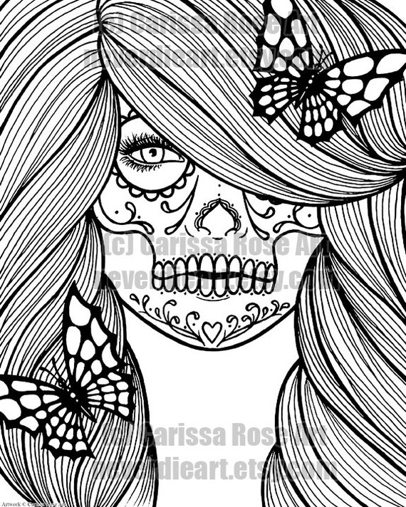 day of the dead hard coloring pages - photo #25