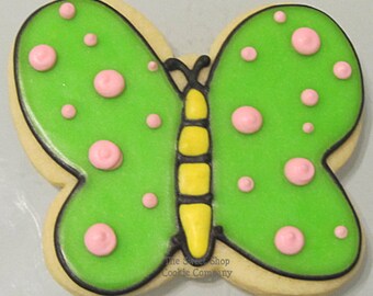 Dotted Butterfly cookies 2 dozen