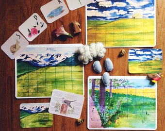 spring calendar pdf set