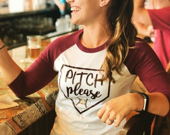 Pitch Please Baseball Tee