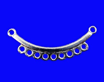 Connector with hole 37mm silver