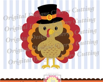 Thanksgiving pilgrim turkey SVG,Thanksgiving turkey SVG,Thanksgiving Silhouette & Cricut Cut Files DGCUTTH12 -Personal and Commercial Use
