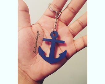 Wooden Keychain - Anchor