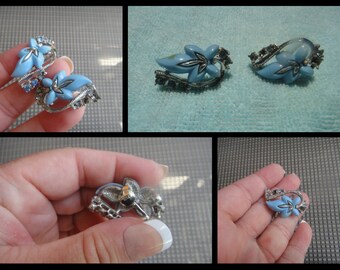 Vintage Old Unique Screw Back Clip On Earrings Vintage Costume Estate Jewelry