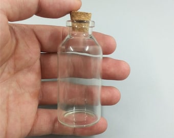 24pcs 30ml Mini Glass Bottles Cork Empty Transparent Jars 32*70*12.5mm