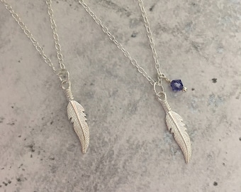 Sterling Silver Feather Necklace