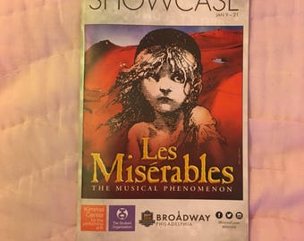 Les Misérables tour playbill