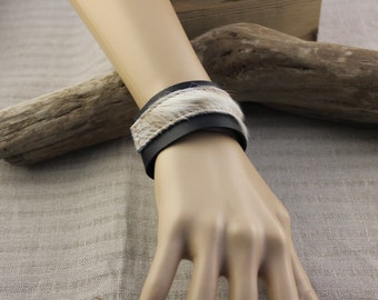 Leather Bracelet, Leather Cuff Bracelet, Leather-Cowhide Bracelet