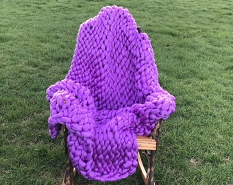 Merino wool throw blanket