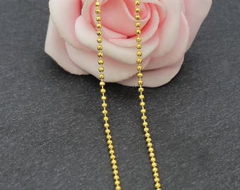 5 meters of 1.5 brass faceted ball chain mm in diameter