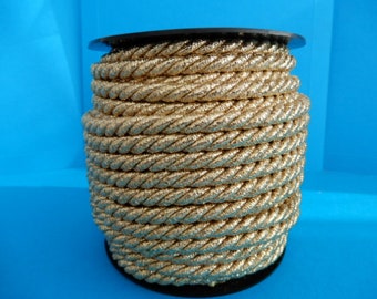 Braided color gold twisted rope cordon width mm.8 pack mt.20