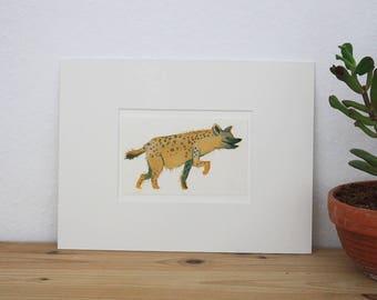 Original illustration of "Hyena" - gouache